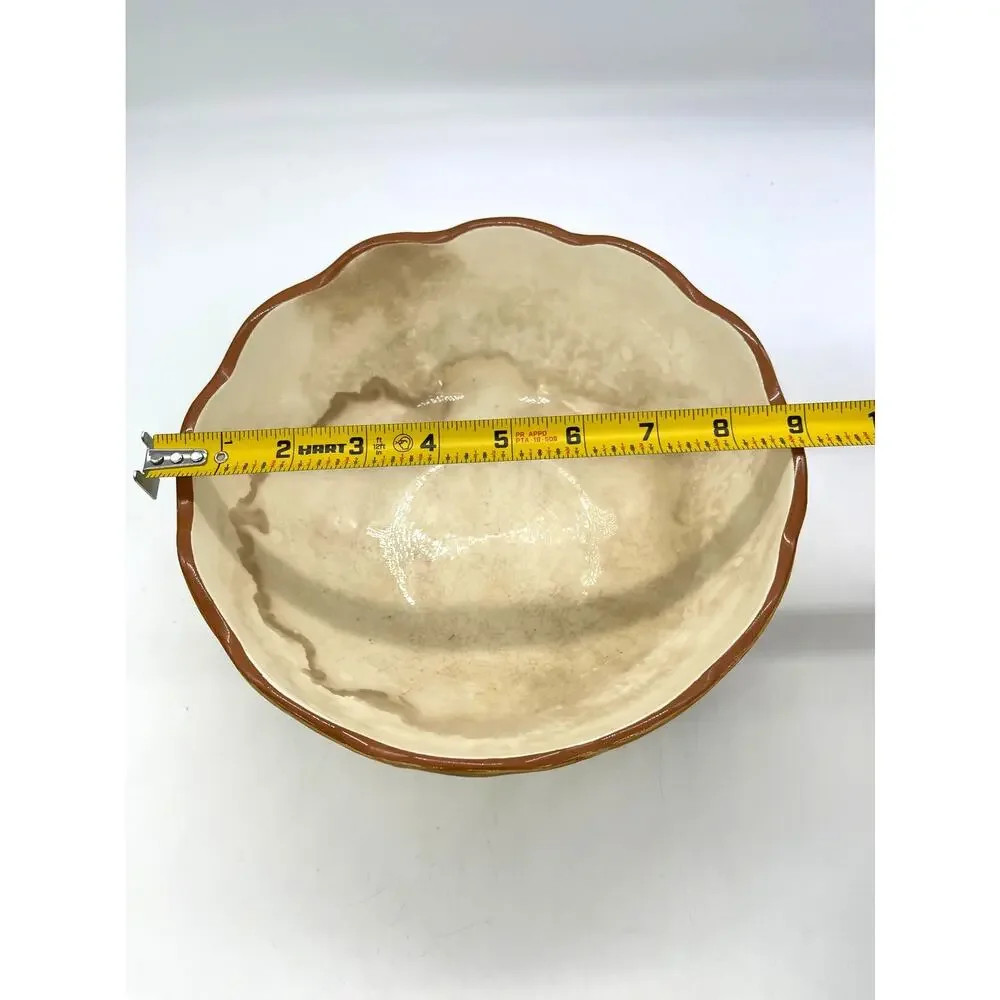 Vintage MCM Stangl White Dogwood Serving Bowl 9” Hand Painted Mid Century